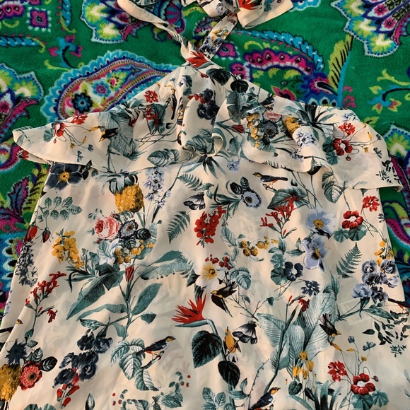 Strapless Flower Print blouse - Picture 3 of 3